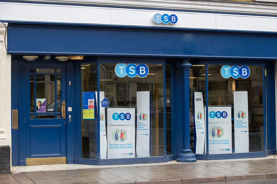 The TSB Bank branch in Cirencester, Gloucestershire. Credit: Professional Images/@ProfImages